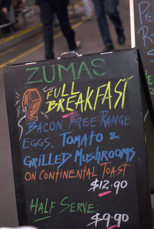 Adelaide Central Market Weekend Breakfast Menu at Zuma