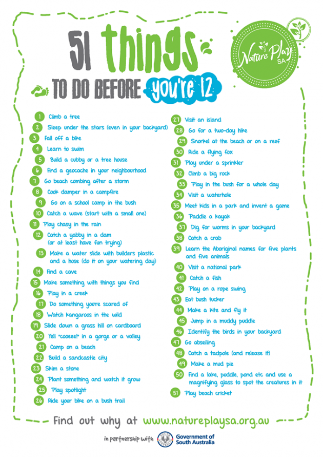 51 things to do before you're 12