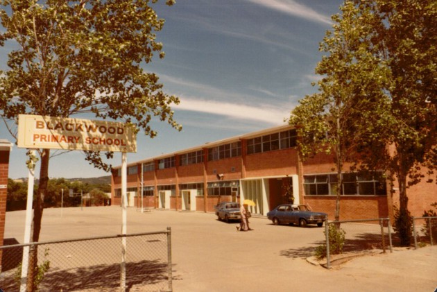 Blackwood Primary School front gate in 1970s