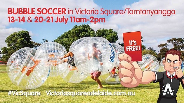 free bubble soccer victoria square july 2017