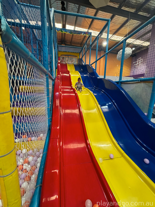 wacky warehouse giant triple wave slide indoor playground