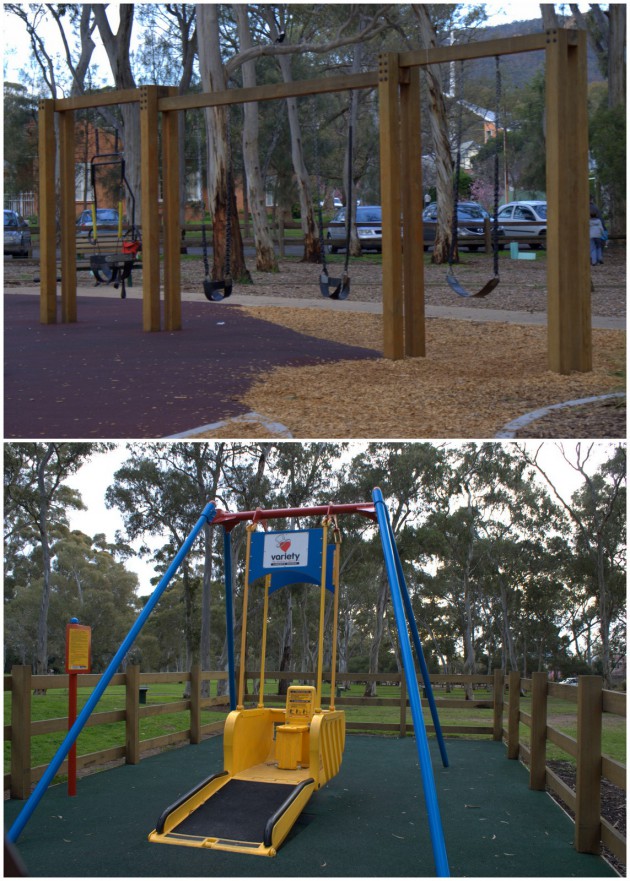 Hazelwood Park Playground swings