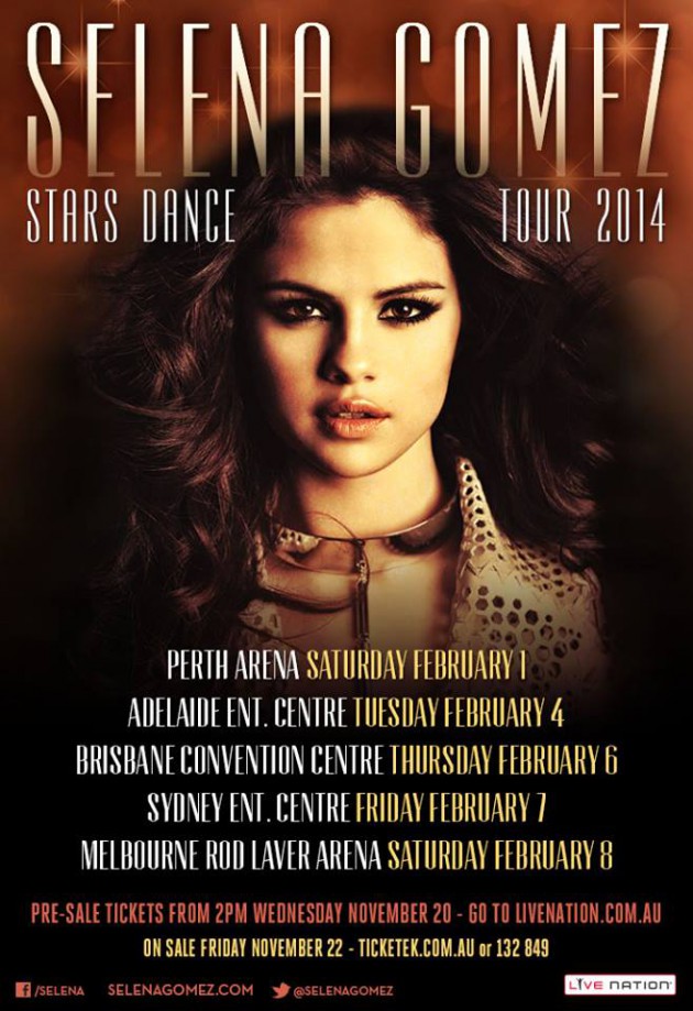 Selena Gomez Stars Dance Tour 4 February 2014 What's on for