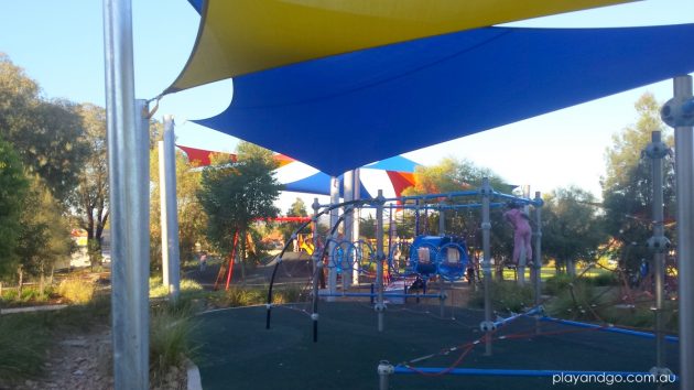 klemzig play space equipment with shade