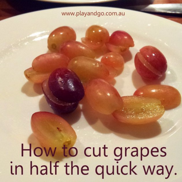 cut grapes in half