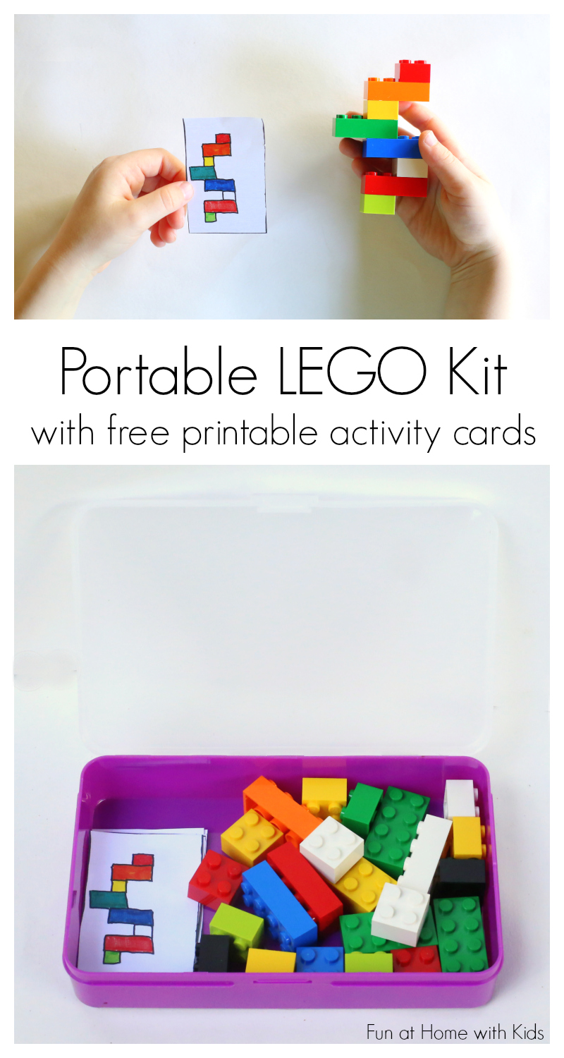 DIY Portable LEGO Kit with Free Printable Activity Cards | Travel Idea ...