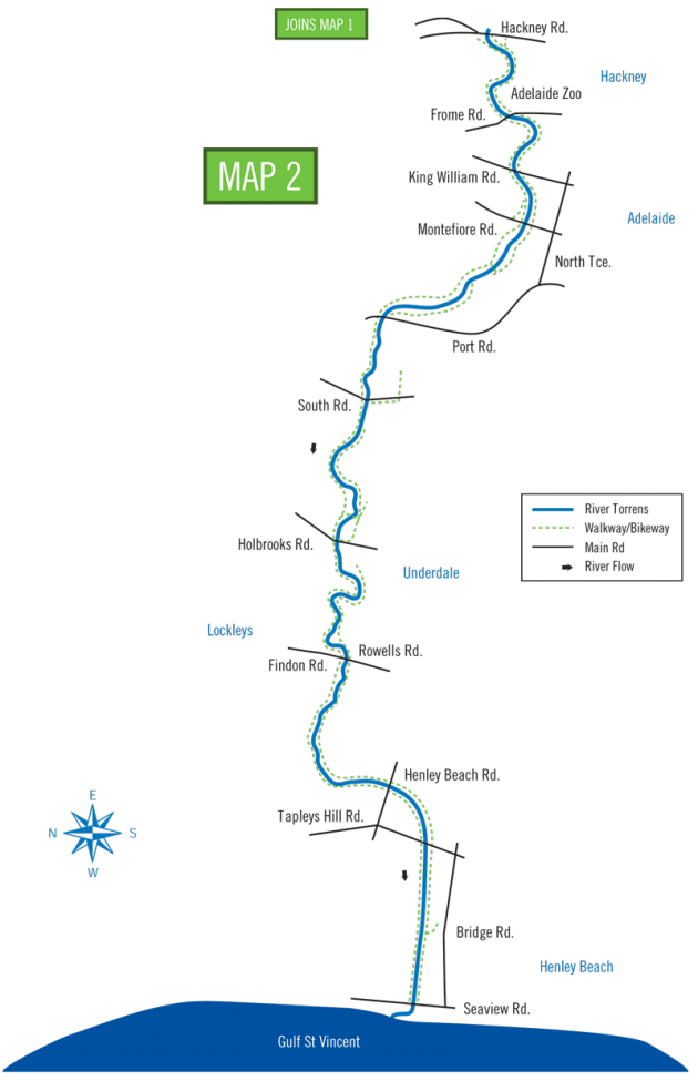 River Torrens Linear Park Bike Ride Map