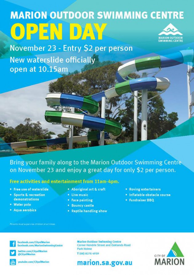 marion swimming centre open day