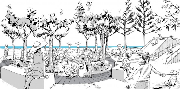 Glenelg Foreshore Sketch Render