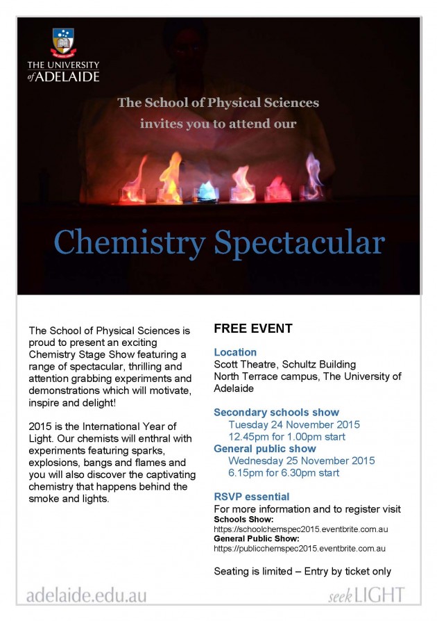 Chemistry Spectacular Flyer 2015