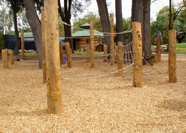 Adelaide Zoo Nature's Playground climbing poles