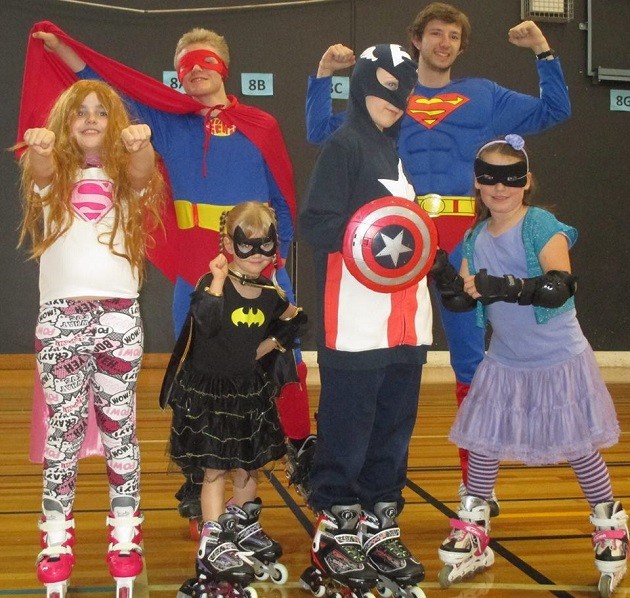 super hero roller disco