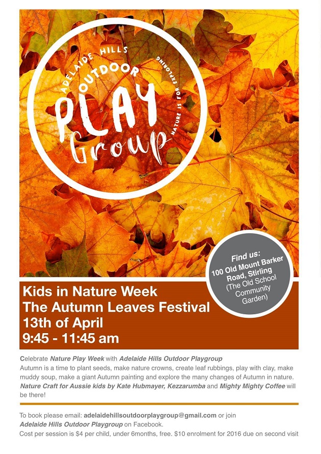 The Autumn Leaves Festival Adelaide Hills Outdoor Playgroup 13 Apr