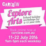 carclew explore arts school holiday workshop