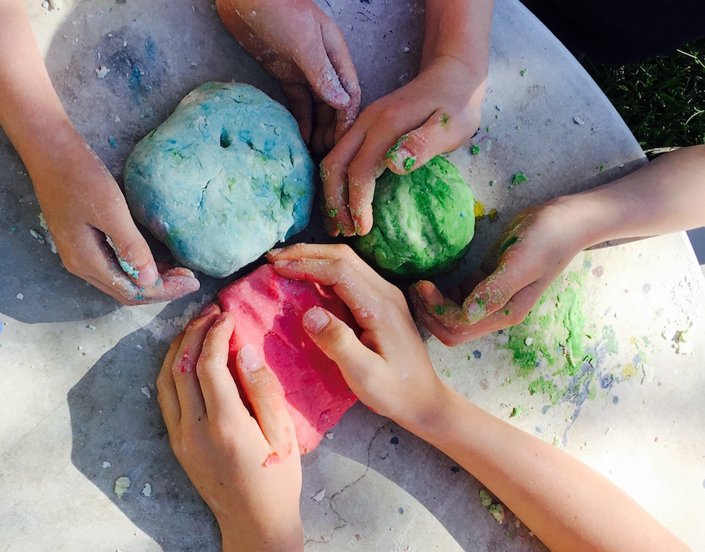 How to Make Playdough Uncooked Playdough Recipe Messy Play What's on for Adelaide Families