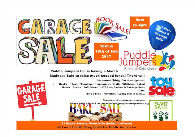 Garage Sale at Puddle Jumpers