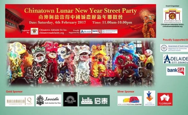 2017 Chinatown Adelaide Lunar New Year Party | 4 Feb 2017 - What's on