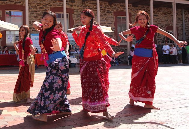 Bhutanese Dancers Harmony Day celebrations at the Migration Museum 2015