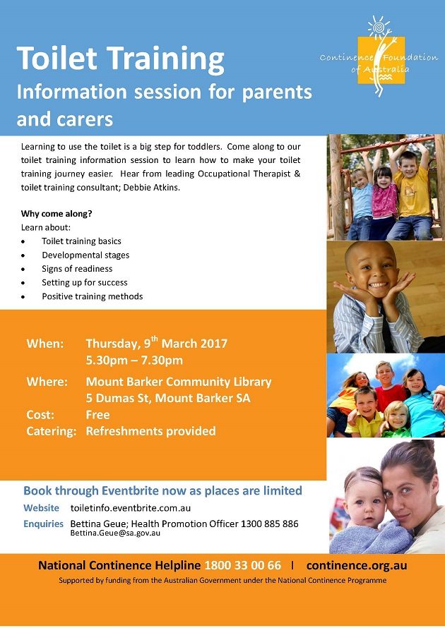 Toilet Training 9th March Flyer