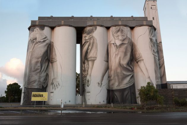 Guido van Helten Coonalpyn silo artwork