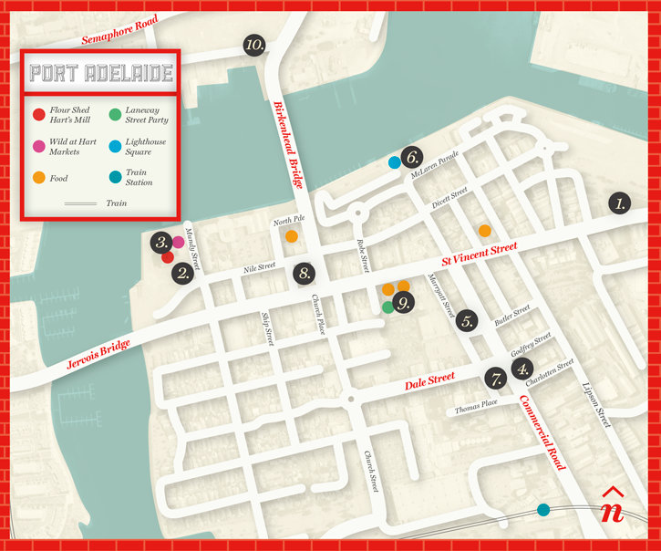 Port Adelaide Mural Map 2017a 