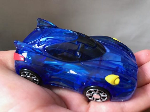 turning mecard blue car