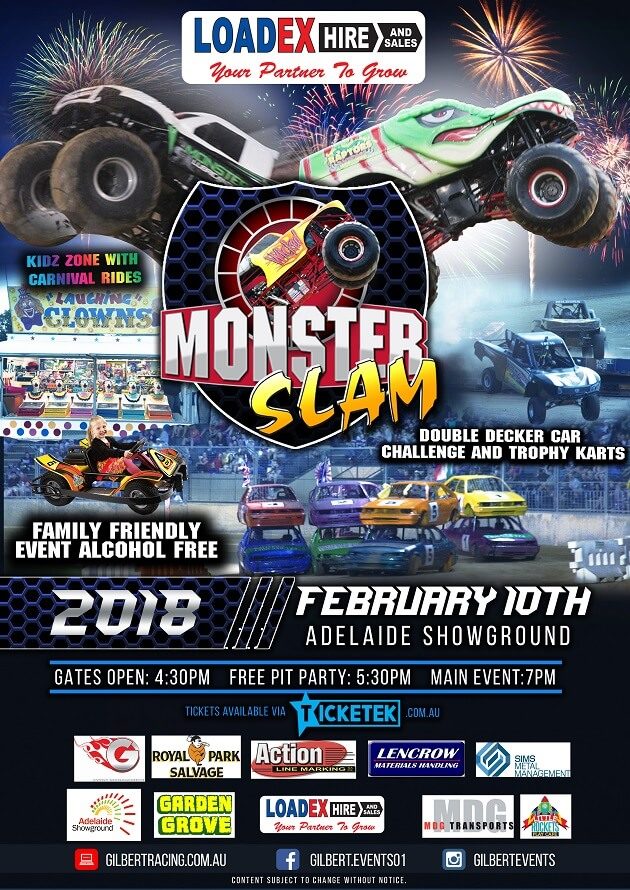 Monster Slam Monster Trucks Adelaide Showground 10 Feb 2018 Play