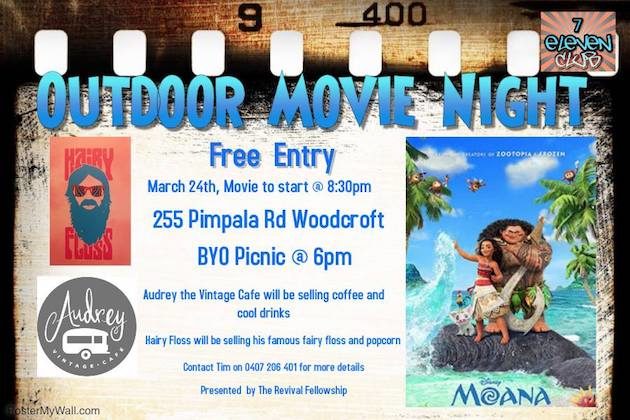 outdoor movie night moana