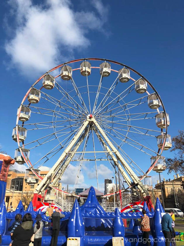 ice skating adelaide ferris wheel bouncy castle