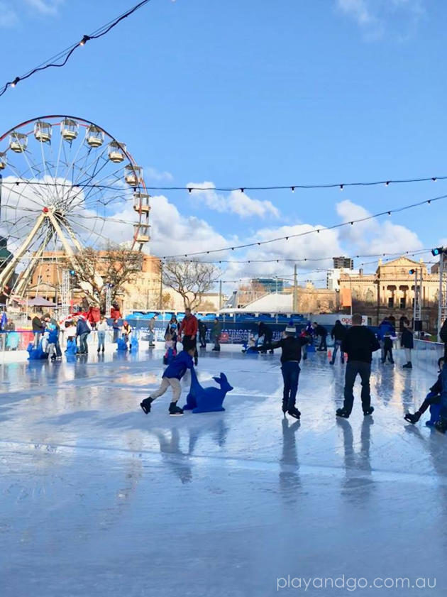 ice skating adelaide ice rink with kanga