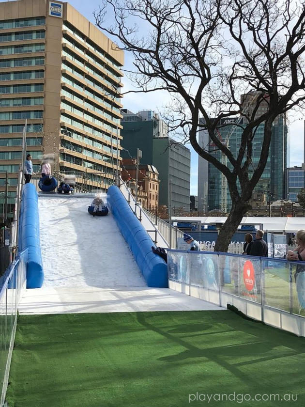 ice skating adelaide ice slide toboggan