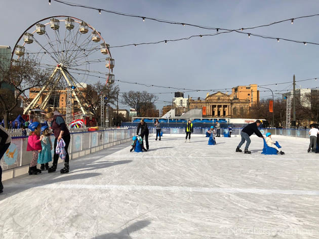 ice skating adelaide vic square ferris wheel