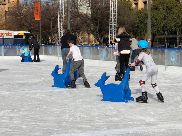 ice skatingat adelaide vic square