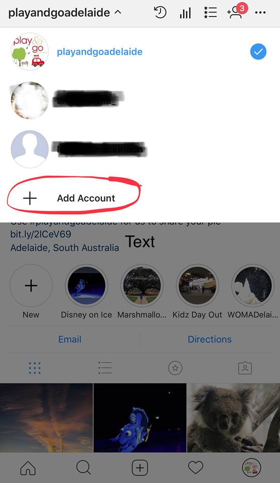 Instagram how to add an account on your phone