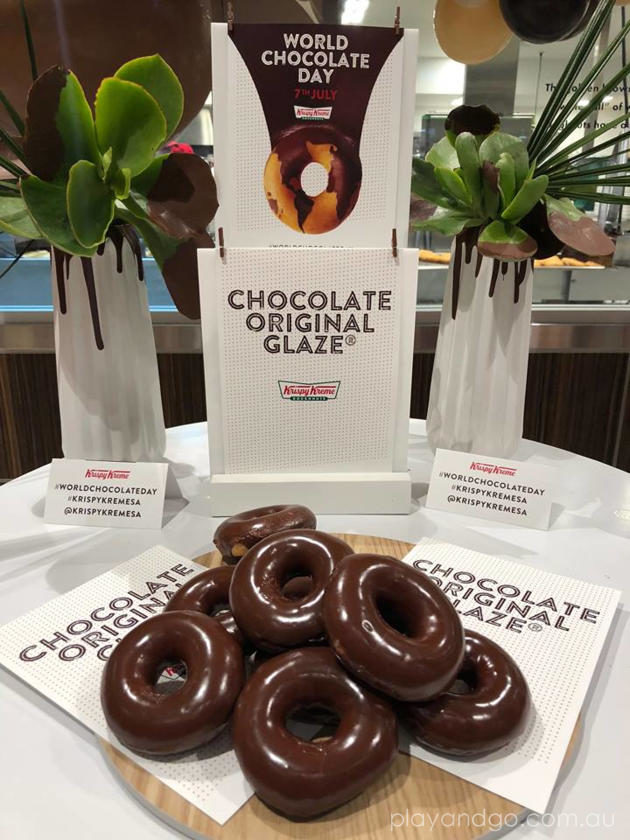 Krispy Kreme chocolate glazed doughnuts