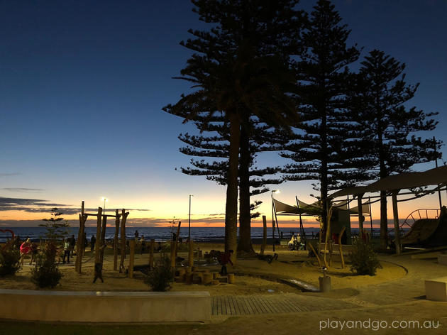 Glenelg foreshore playground sunset