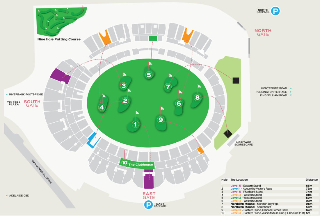 Ticketek Adelaide Oval Map