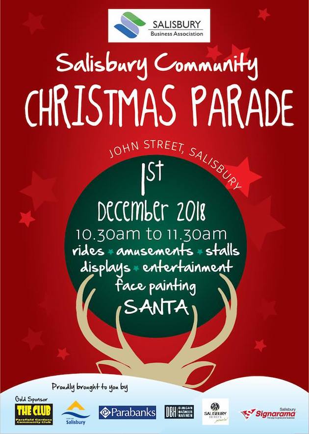Salisbury Community Christmas Parade 1 Dec 2018 What's on for