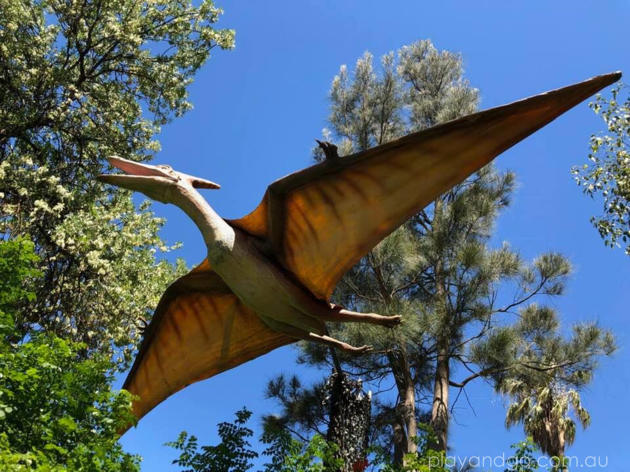 Huge dinosaurs at Adelaide Zoo