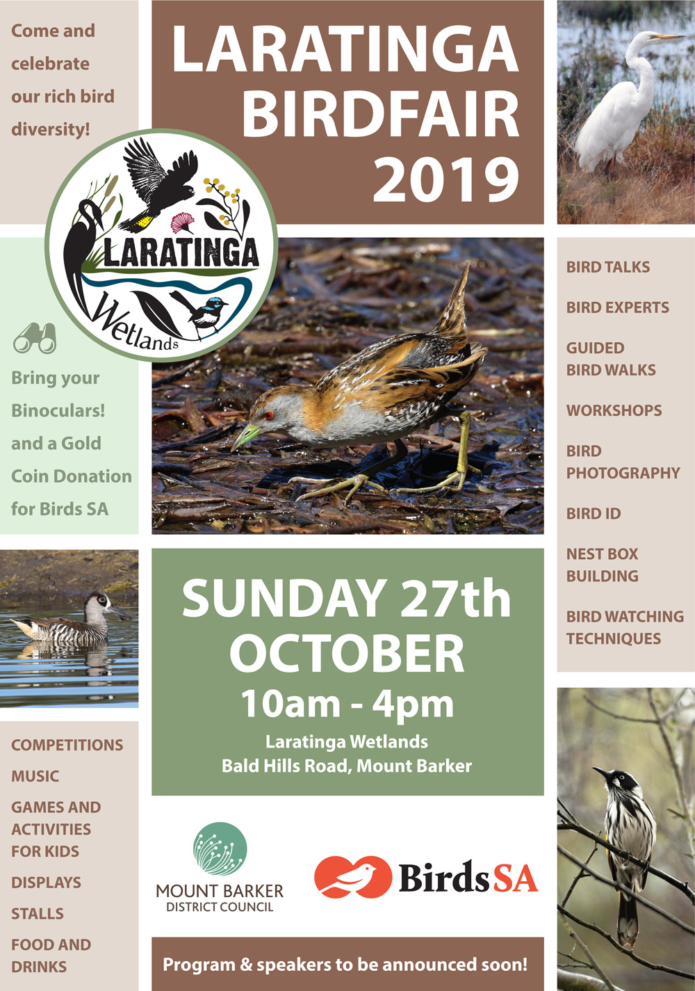 Laratinga BirdFair | Laratinga Wetland | 27 Oct 2019 - Play & Go  AdelaidePlay & Go Adelaide