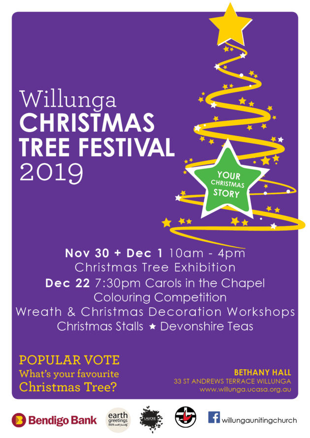 willunga Christmas Tree Festival 2019 Poster