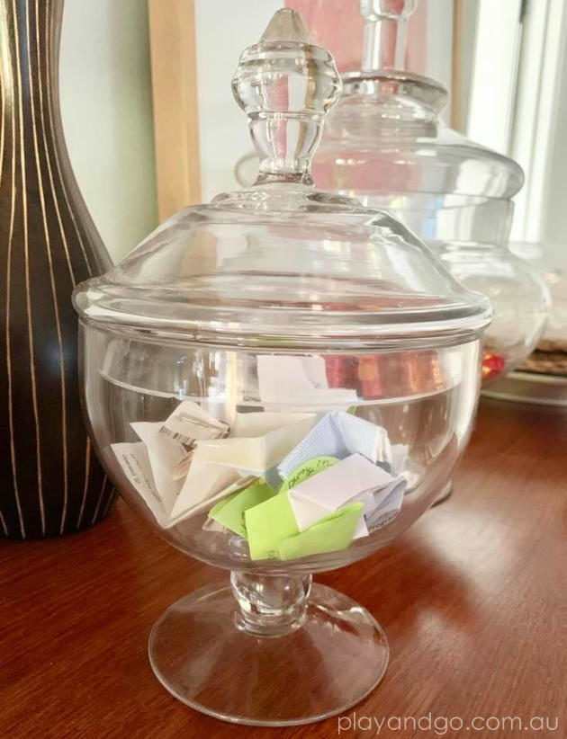 memory happiness glass jar