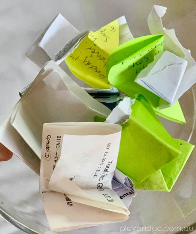 memory happiness jar notes paper