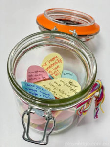 Put happy moments in a Happiness Memory Jar or make a Pick Me Up Jar ...