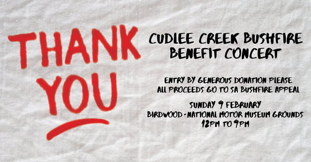 cudlee creek bushfire benefit concert