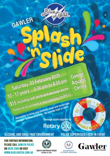 Gawler Blue Light Splash N Slide 22 Feb 2020 What S On For Adelaide Families Kidswhat S On For Adelaide Families Kids