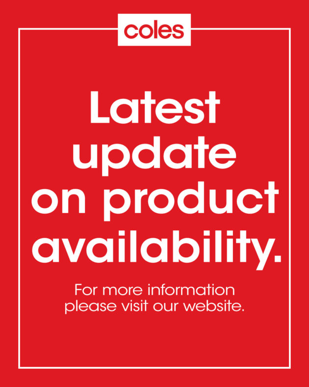 Coles product availability update