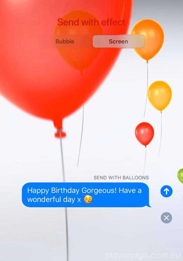 iphone special effects balloons
