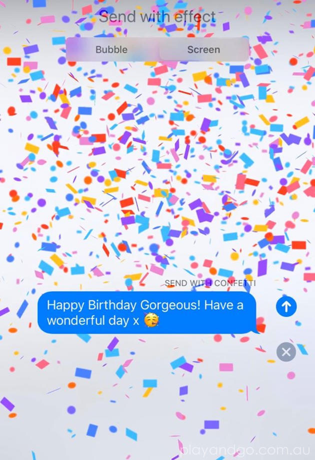 iphone special effects confetti