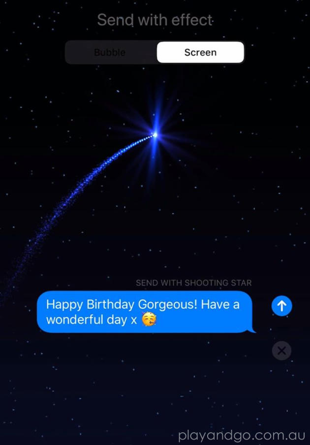 iphone special effects shooting star